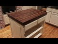 How I made a Butcher Style Walnut Countertop // kitchen island top // Woodworking