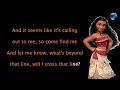 MOANA - How far I´ll go (karaoke with lyrics)