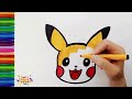 How to Draw Pikachu ⚡ Drawing and Coloring Pikachu From POKÉMON ⚡🌈 Drawings for Kids