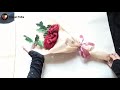 Buket hijab mawar merah ǀǀ Kreasi Hijab 14 ǀǀ Hijab bouquet