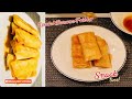 Banana Fritters w/ Apple Filling #snacksrecipe #caramelizedaplle #satisfying #asmr #foodie #viral