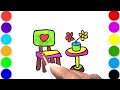 how to draw chair | colouring and drawing for kids toddler children art