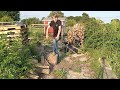 Splitting wood with only a sledgehammer