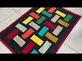 Super easy patchwork mat, small patchwork reuse. Let's give color to The worked ones