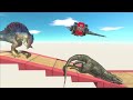 Zigzag Downhill Parkour - Animal Revolt Battle Simulator