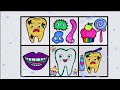 Learn how to draw Brush your Teeth - Hygiene for kids- Easy art