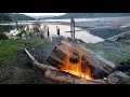 Ocean front Meal & Campfire with my ole' buddy Greg Ovens - Commercial Chanterelle Season 2021