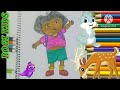 How to draw Dora the Explorer| Dora drawing| drawing for kids | dora buji drawing| Dora drawing