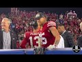 49ERS CELEBRATE NFC CHAMPIONSHIP WIN; BEAUTIFUL SCENE ON THE FIELD AFTER INSTANT CLASSIC