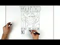 How to Draw Luffy (Wanted Poster) | Step By Step | One Piece