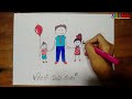 Fathers Day Drawing | Fathers Day Drawing Easy | Father And Baby Drawing Aditi Arts