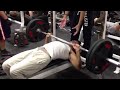 225 for 2! (barbell) (bench press) at 155 pounds!