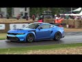 2025 Ford Mustang GTD loud exhaust Sound | FLAT-OUT at Goodwood FoS | Burnouts, Accelerations & More