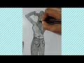 How to Draw simple Girl Backside -Drawing easy !! pencil sketch for beginner 👍😊 by Subhi jaiswal