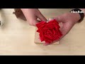 🌹РОЗА из атласной ленты  / Satin ribbon ROSE VkusBuKi