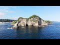 鵜原湾の風景　ドローン空撮4K　鵜原海水浴場　鵜原理想郷　鵜原港　千葉県勝浦市　2019年6月13日撮影