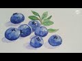 How to paint Blueberries