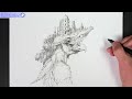 How to draw Imaginary Hawk | Drawing Creature Monster Animal | 空想のモンスターを描く 鷹