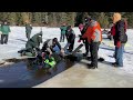 Snowmobile Ice Rescue from Allagash Wilderness Waterway