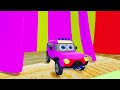 COLORFULL MONSTER CARS PASS THROUGH VERY DIFFICULT OBSTACLES