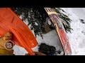 MUST-SEE (Raw Footage): Hero Skier RESCUES Buried Snowboarder