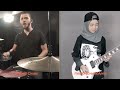 Toxicity - System Of A Down - Drum & Guitar Covers (Adrien Drums & MelSickScreamoAnnie)