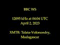 BBC World Service from Madagascar relay. Shortwave radio
