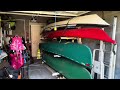 1 singe garage, 4 canoes.