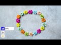 PULSERA de FLORES con mostacilla/chaquiras elástica TUTORIAL paso a paso