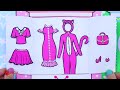 Paper Dolls Dress Up - Rapunzel's New Hello Kitty Spa Handmade Paper Craft - Barbie Story & Crafts