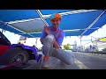 Blippi Drives Super Fast Go Karts! | 1 HOUR OF BLIPPI TOYS | Vehicle Videos for Kids