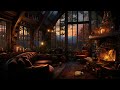 Go to Sleep w Cozy Rain Autumn Ambience & Crackling Fire Sounds for Sleeping Problems