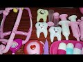 15:04 Minutes Satisfying with Unboxing 2 sets of pink  Dentist and Doctor playset