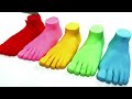 Satisfying Video l How to make Rainbow Toenail Cake WITH Kinetic Sand INTO Painting Cutting ASMR #57