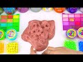 Satisfying Video Making Rainbow Beads Slime Mixing Glitter Makeup Cosmetics🌈Slime ASMR #11