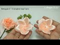 DIY/how to make satin ribbon flowers rose easy