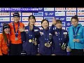 ISU世界ジュニアスピードスケート選手権 2024　チームパシュート女子 TEAM JAPAN 金メダル獲得