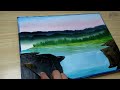 A Beautiful Waterfall / Acrylic Painting Techniques