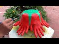 DIY - Cement Craft Ideas For Garden - Creative Making Pots From Gloves and Cement