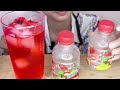 ASMR Drinking Strawberry Juice