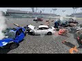 Big Ramp Jumps with Real Car Mods - BeamNG Drive Crashes | DestructionNation