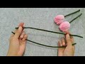 DIY Flower : How to make Tulip in pot from pipe cleaner | Chenille Wire | Fairy Am Studio DIY