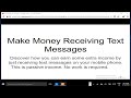 How To Make Money Receiving Text Messages