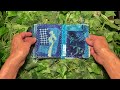 Ocean Theme  All-Fabric Slow Stitch Mini Junk Journal Flip Through