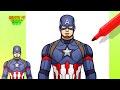 How to DRAW CAPTAIN AMERICA