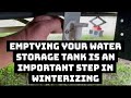 Winterizing RV Water Lines and Water Storage Tanks