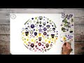 Art from pressed flowers. Arranging variety flowers by colour in Circle. Wonderful craft idea!