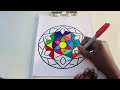 Satisfying Sharpie Art ASMR. Quick & Easy Mandala Coloring. Relaxing & Soothing Visual Triggers 🖊️