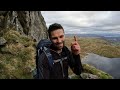 CHALLENGING SCRAMBLE JACK’S RAKE to PAVEY ARK SUMMIT - Wild Camping Solo with a Dog Lake District UK