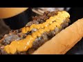 Full of meat? Awesome! American Style Philly Cheese Steak Hot Dog / korean street food